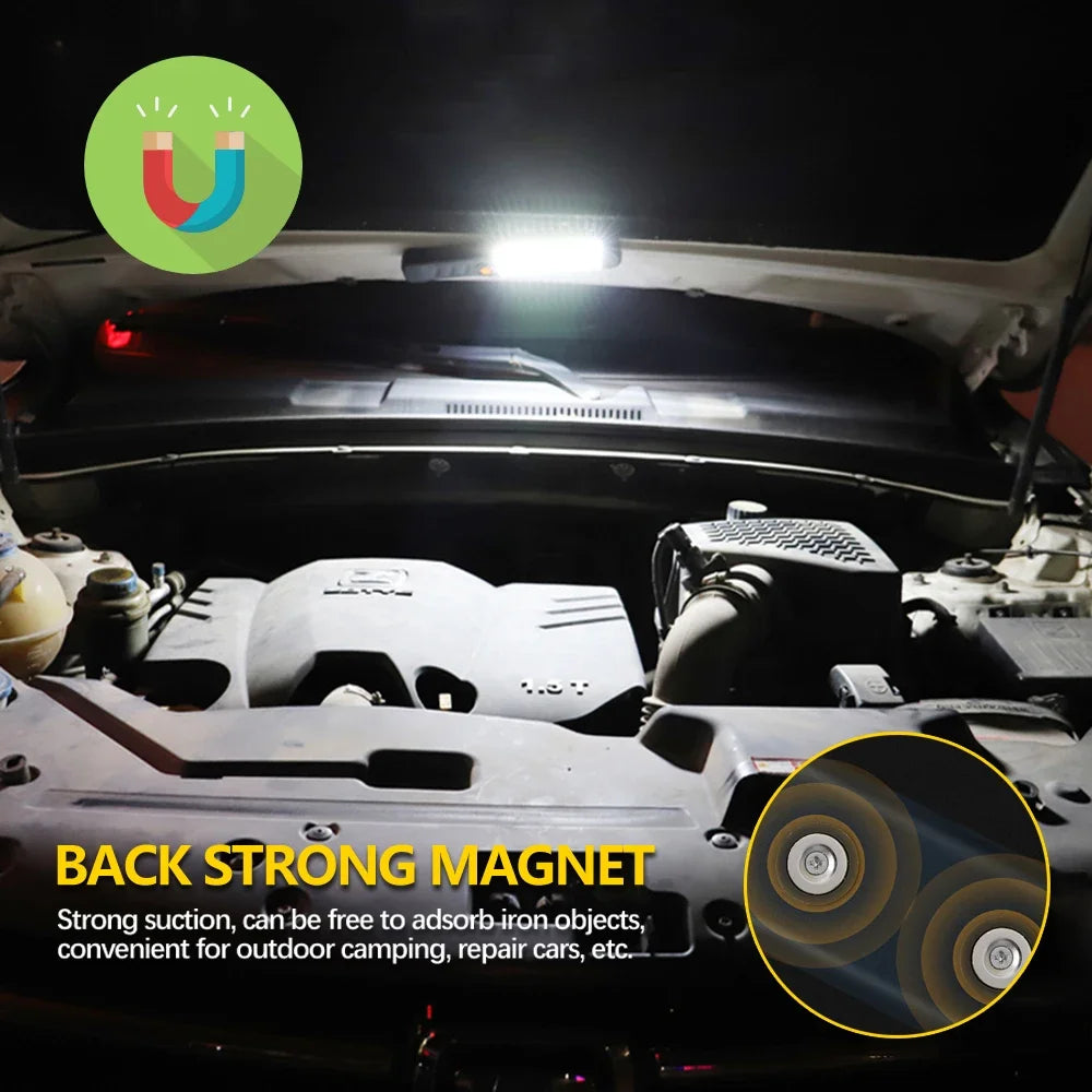 Magnetic USB Rechargeable LED Work Light | 1200 Lm, 3 Modes