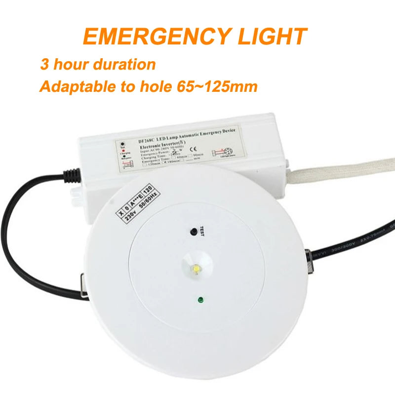 SHINEKNOT 3W LED Emergency Downlight | 3Hr Backup AC90-280V