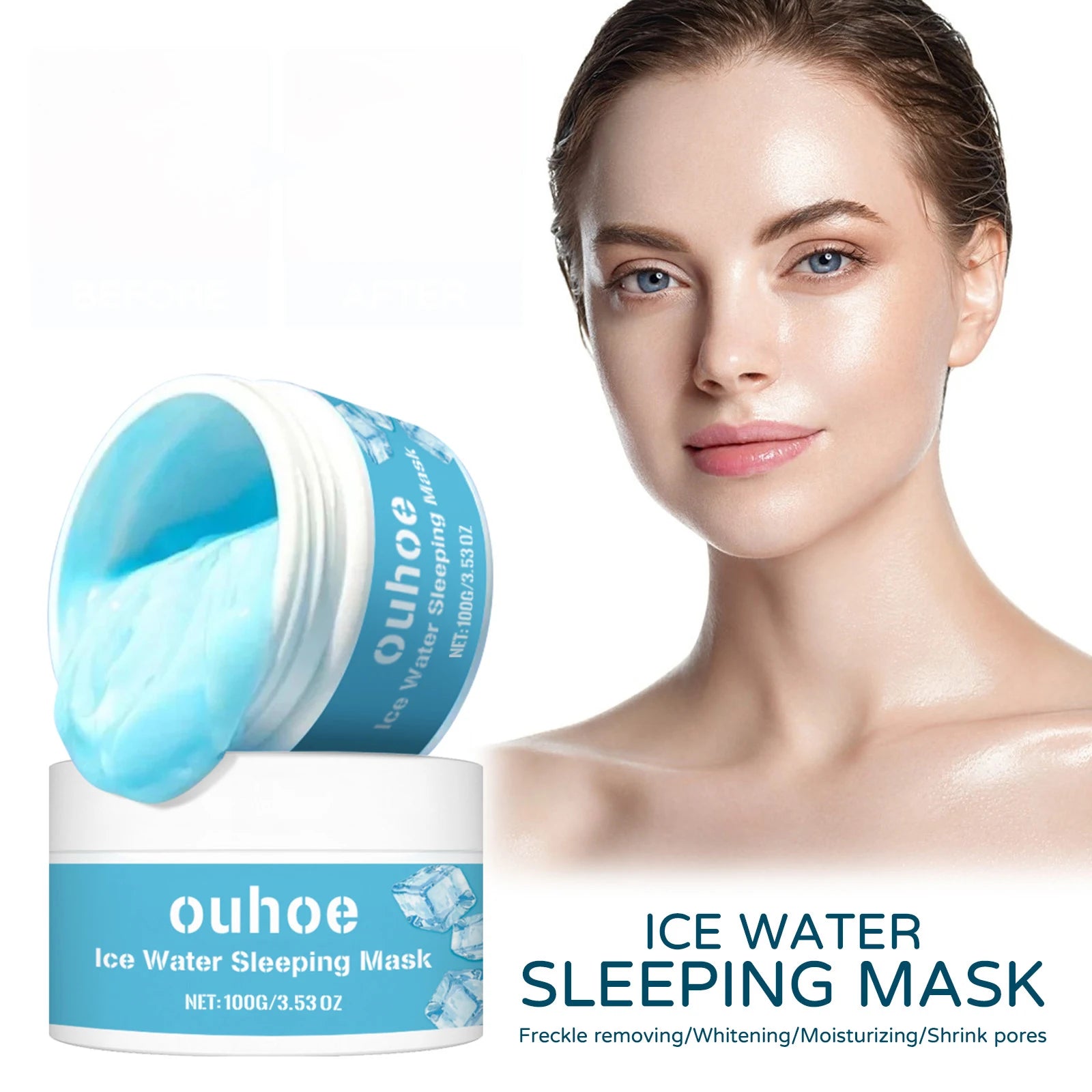 Ouhoe Sleeping Mask – Fade Dark Spots, Hydrate & Anti-Aging 100g Sleeping Face Mask Oasis Select