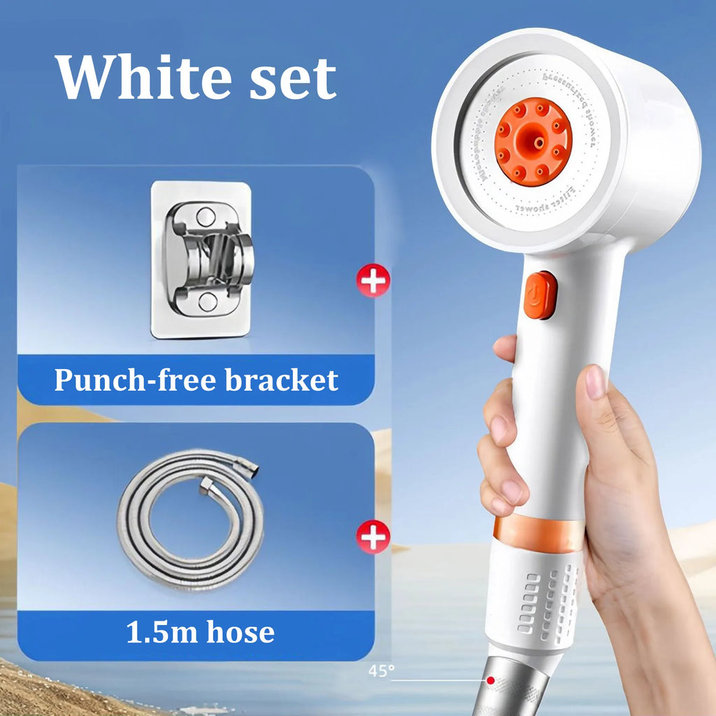 4-Mode Pressurized Filter Shower Head | Water Purification