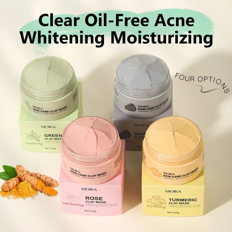 120gRose Whitening Clay Mask Cleans Skin Delicate Mild Hydrating Firm Clean Pores Remove Blackheads Acne Facial Mask Facial Care Oasis Select