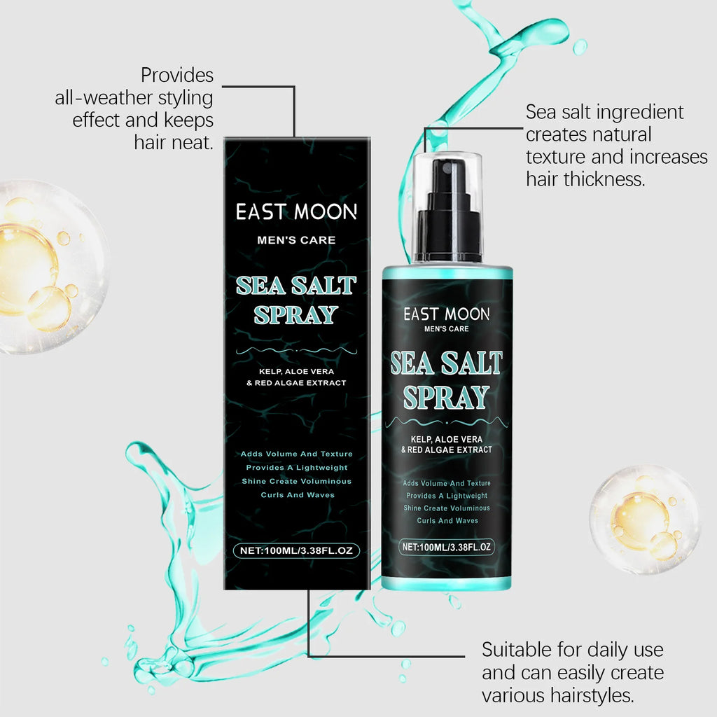 East Moon Sea Salt Spray – Strong Hold, Volume & Texture Hair Styling Spray Oasis Select