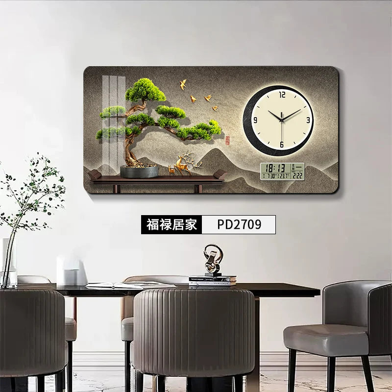 Perpetual Calendar Large Size Electric Meter Box Decorative Picture Wall Clock Distribution Box Block Decorative Wall Clock Oasis Select PD2709 85x45cm