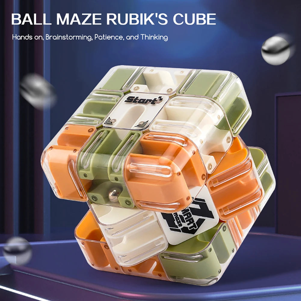 3D Maze Cube Puzzle with Rolling Ball – Brain Teaser for Kids