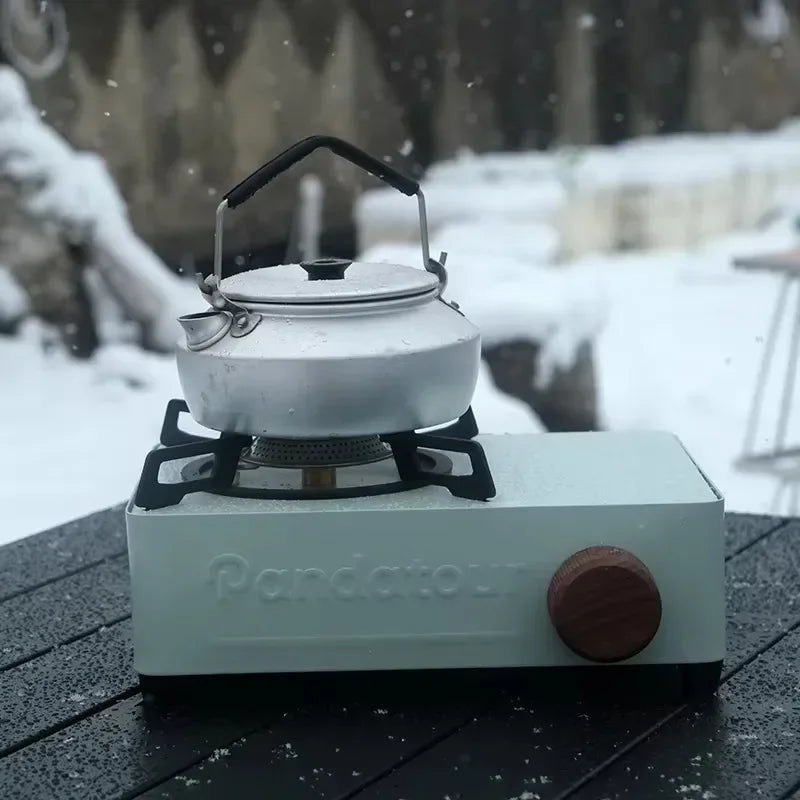 2000W Portable Gas Stove Card Stove Outdoor Camping Cassette Stove Burner Picnic Barbecue Cooking Card Magnetic Stove Gas Tan Oasis Select