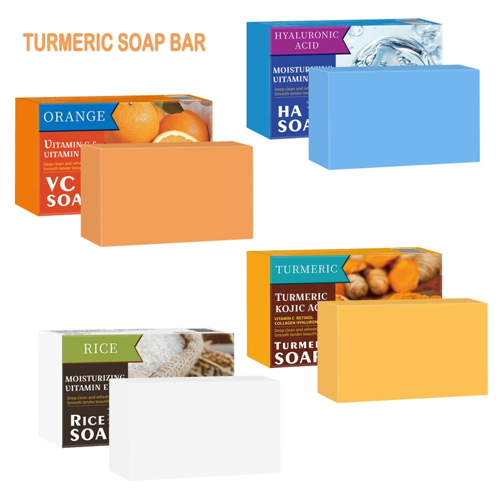 Rice & Turmeric Vitamin C Soap Bar | Face & Body Cleanser Natural Cleansing Bar Oasis Select