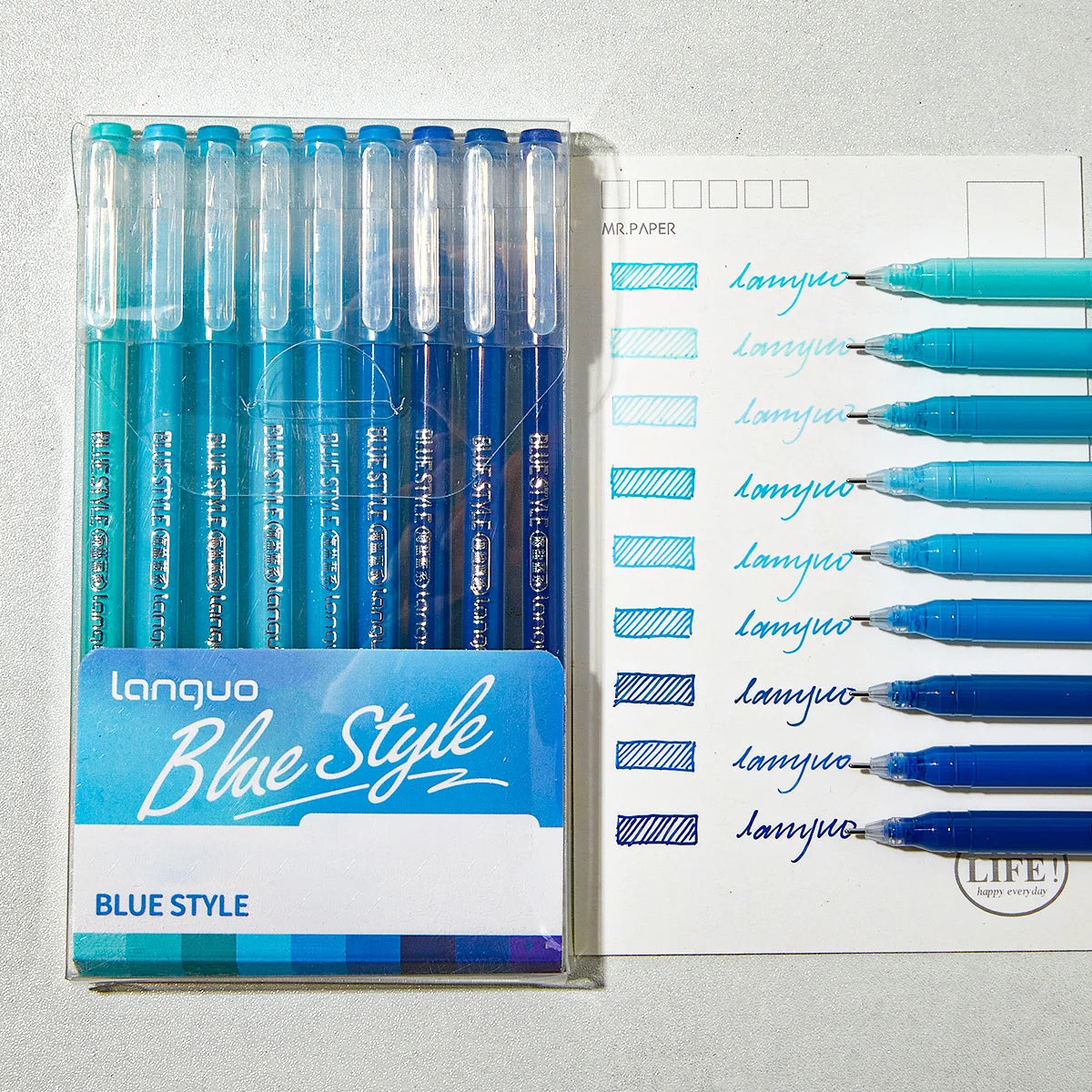 9Pcs Fluorescent Highlighter Set, Assorted Colors, Perfect for Writing, Drawing, Note-Taking & School Office Supplies Oasis Select Blue