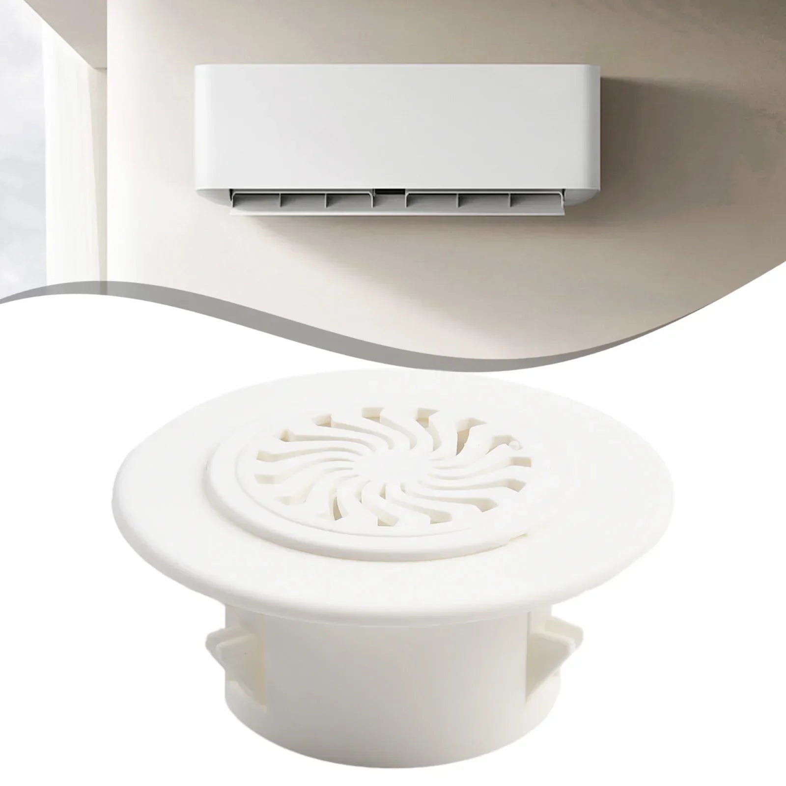 1pc Plastic Cover For Air Conditioning Holes Openings With Shutters Ventilation Grille Wall Hole Decoration 40-100mm Oasis Select 50mm