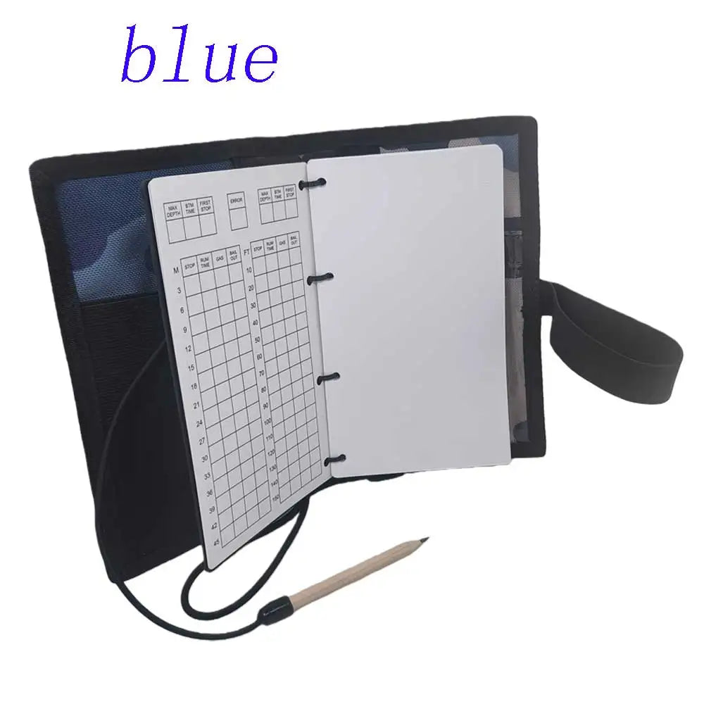 50-Page Technical Diving Erasable Notebook Waterproof Notepad for BCD Sidemount Underwater Diving Logbook Writing Slate Record Oasis Select Blue