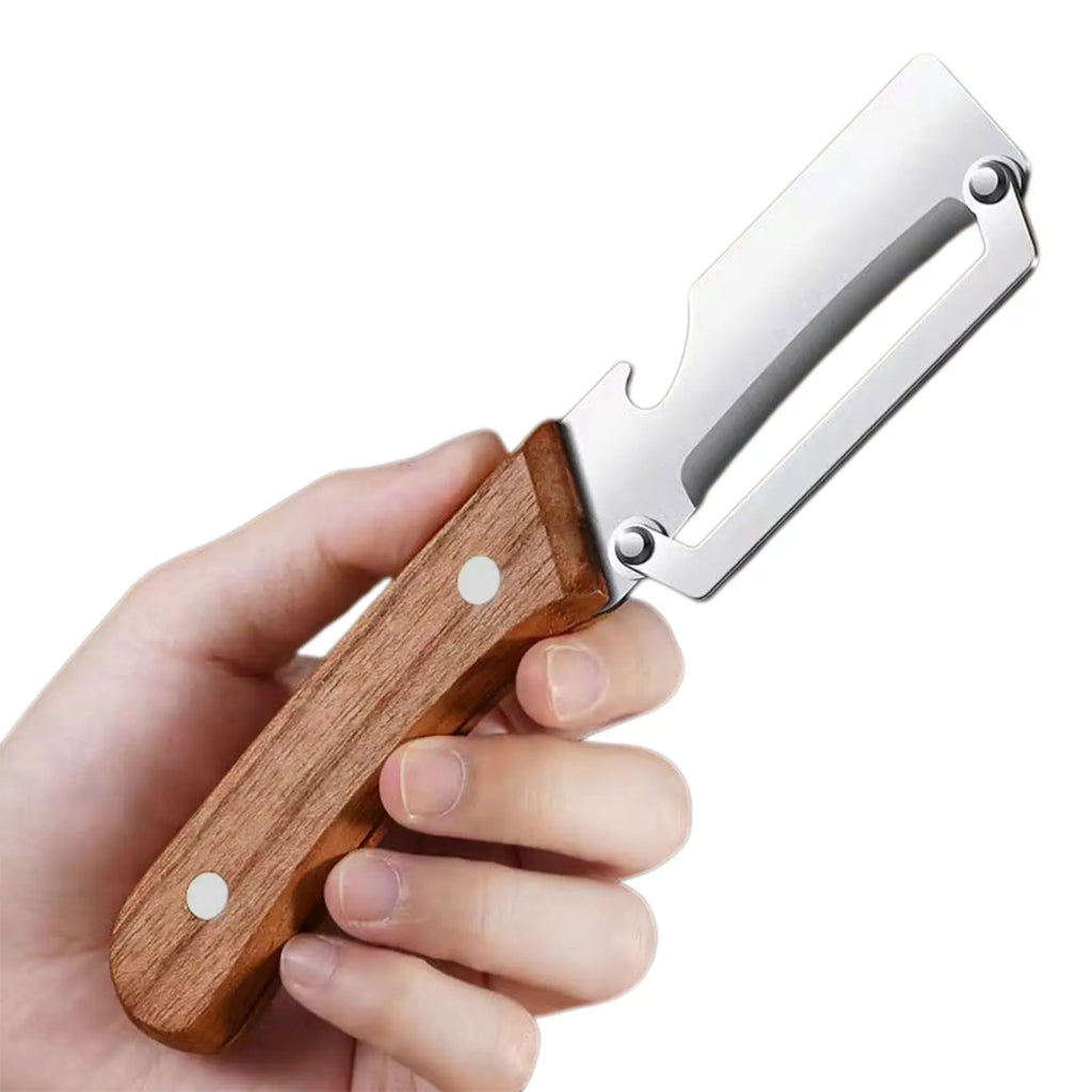 Stainless Steel Fruit & Vegetable Peeler – Wood Handle | Aihogard