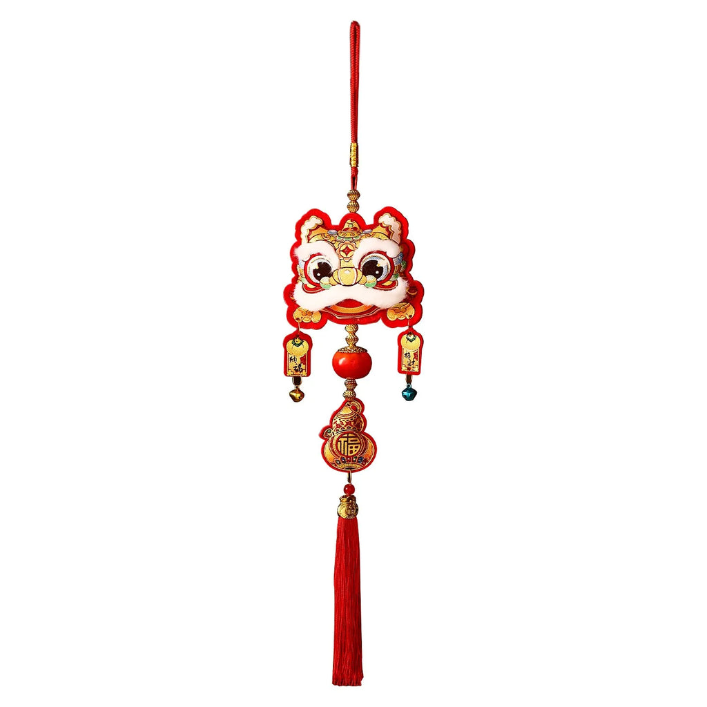Chinese New Year Tassel Exquisite Lion Dance Pendant Spring Festival Hanging Traditional New Year Decoration For New Year Gifts Oasis Select