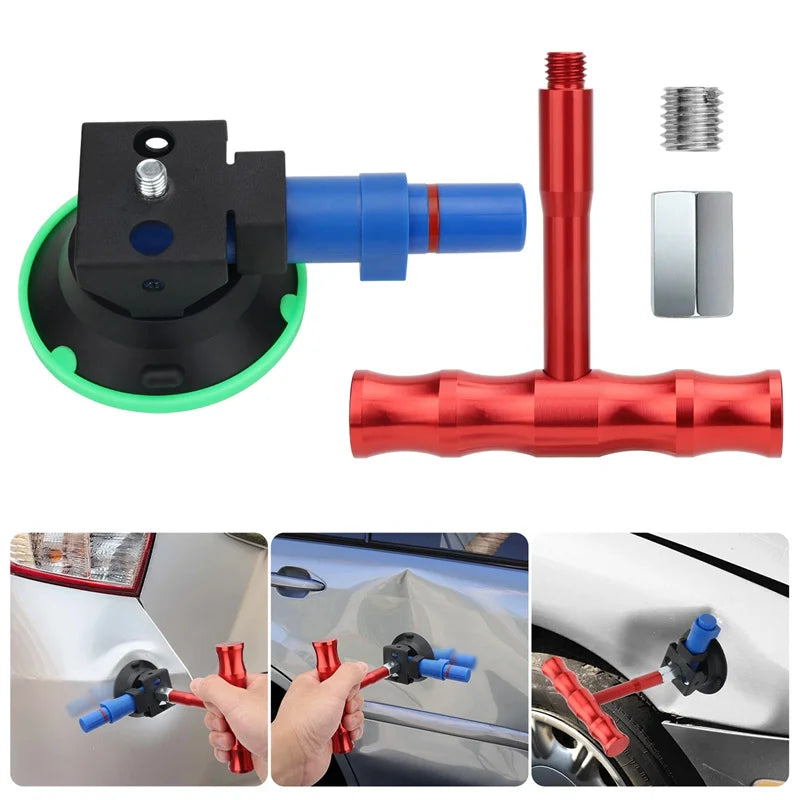 Powerful Vacuum Pump Car Dent Puller, T-Handle Paintless Dent Repair Kit, Upgraded Strong Suction Cup For Auto Body Hail Damage Oasis Select