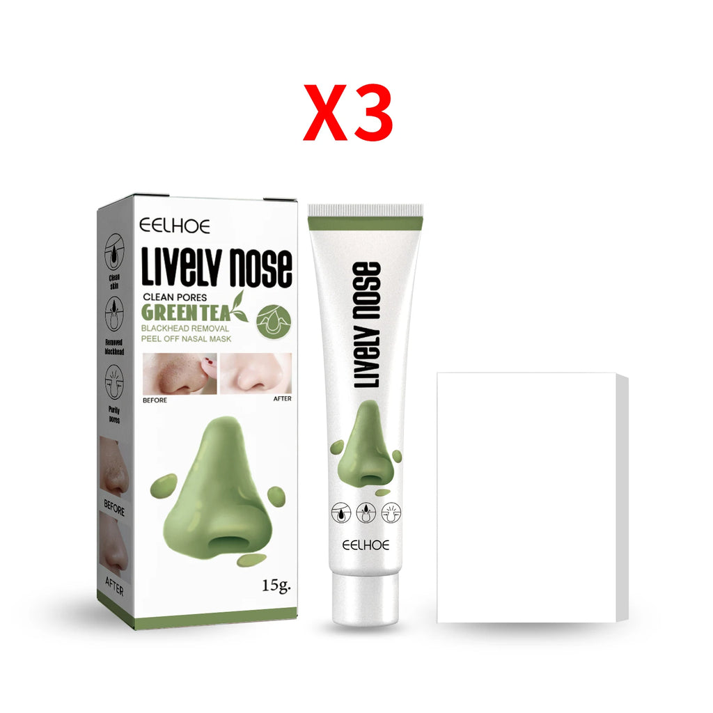 Blackhead Removal Nasal Peel Mask Cleaning Pores Exfoliation Nose Patches Oil Control Smoothing Anti Clogged Skin Cleansing Care Oasis Select 3pcs