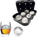 Large 3D Round Silicone Ice Ball Maker Big Sphere Mold High Balls Ice Cube Tray for Freezer Whiskey Cocktail Bar Tool Oasis Select Black