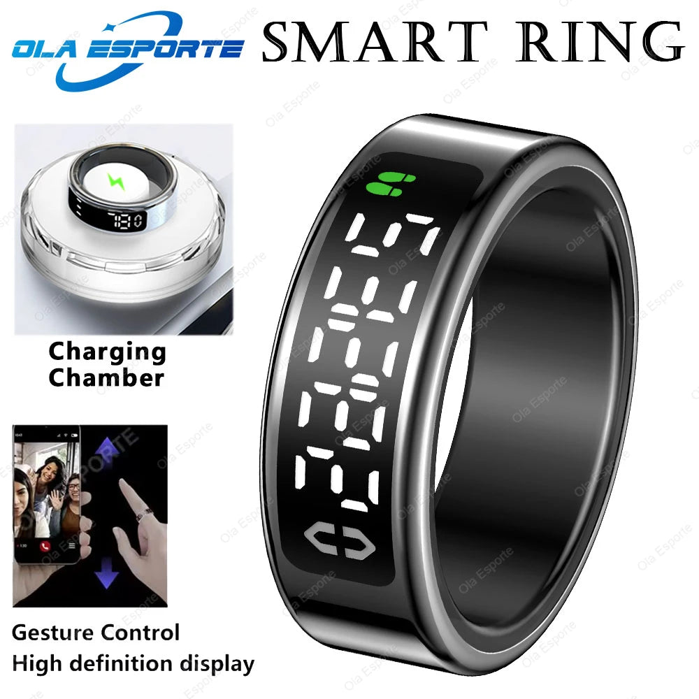 Smart Ring Display – Heart Rate, Sleep & Gesture Control 5ATM