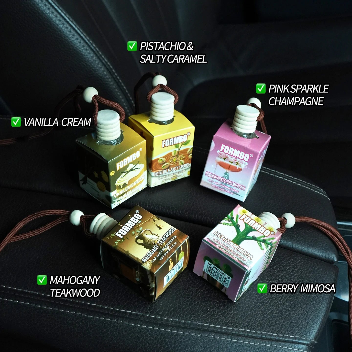 FORMBO Car Air Freshener – Long-Lasting Floral Scent Car Air Freshener Oasis Select