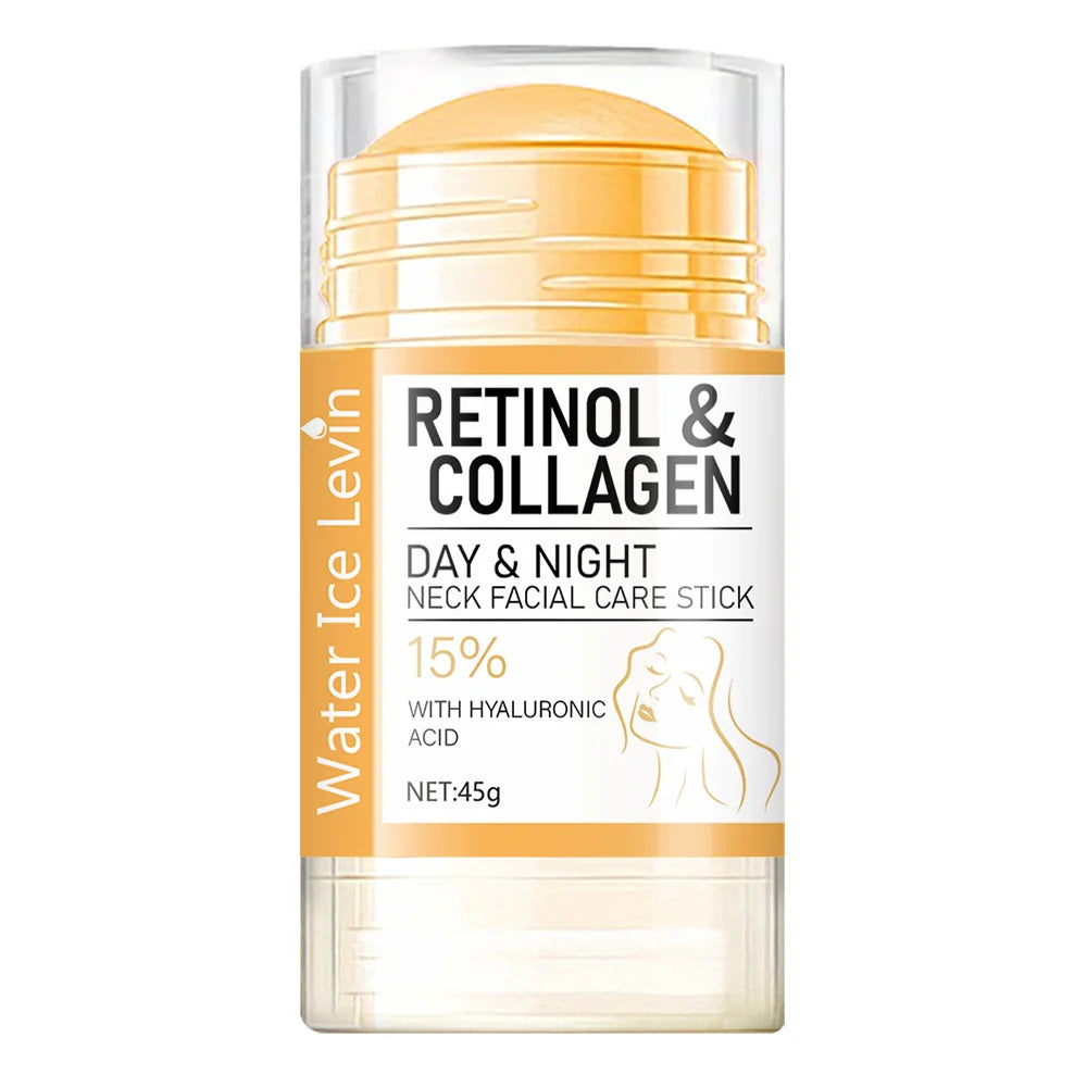 45g Retinol and Collagen Day and Night Neck Cream Facial Stick, Hydrating and Moisturizing, Non-Greasy, Easy to Use, Easy to Absorb, Gentle and Non-Irritating, Deeply Absorbed! Oasis Select 1 Piece 45g