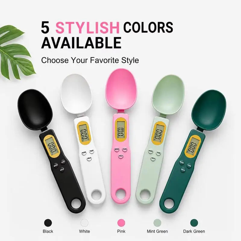 1/2Pcs Digital Measuring Spoon Scale Easy to Clean LCD Display 0.1-500g Food Weighing Tool for Kitchen Baking Pet Food Measuring Oasis Select