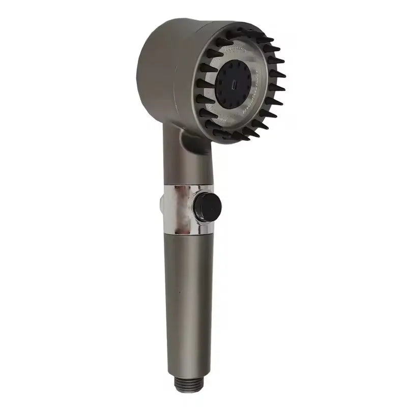 High Pressurized Filter Gold Shower Head 3 Modes Adjustable Spray With Massage Brush Rain Faucet Shower Set Bathroom Accessory Oasis Select Grey Shower