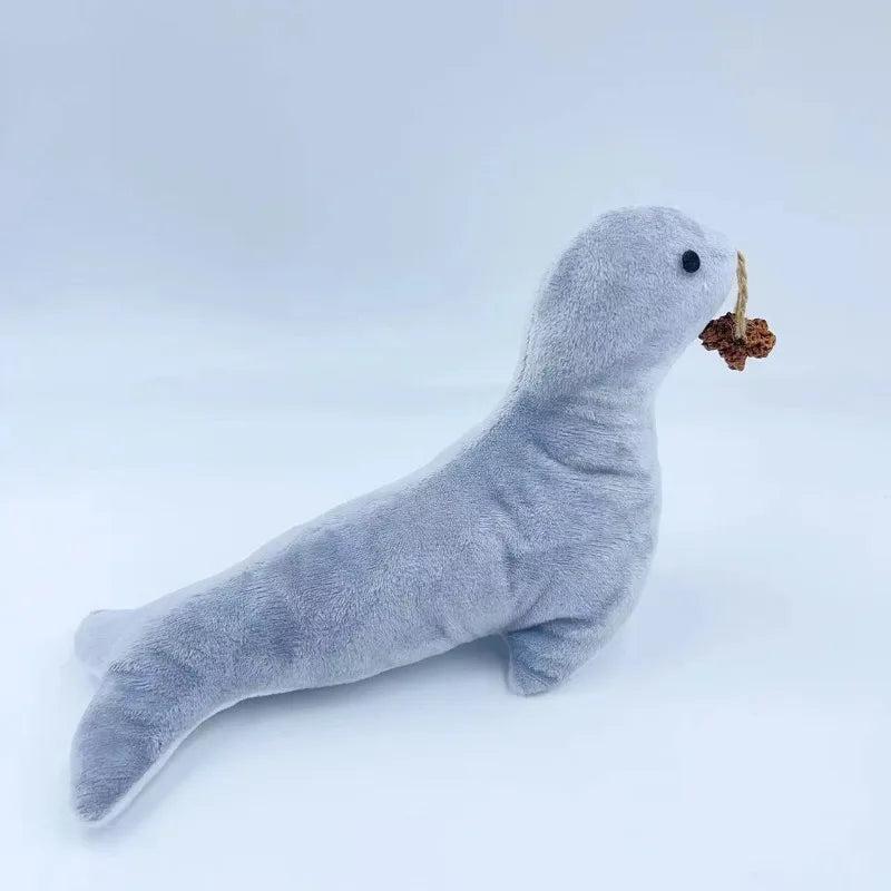 1Pcs Pet Supplies Plush Catnip Bionic Seal Cat Teaser Toy Gnawing Gall Fruit Grinding Teeth Cleaning Safety Material Oasis Select