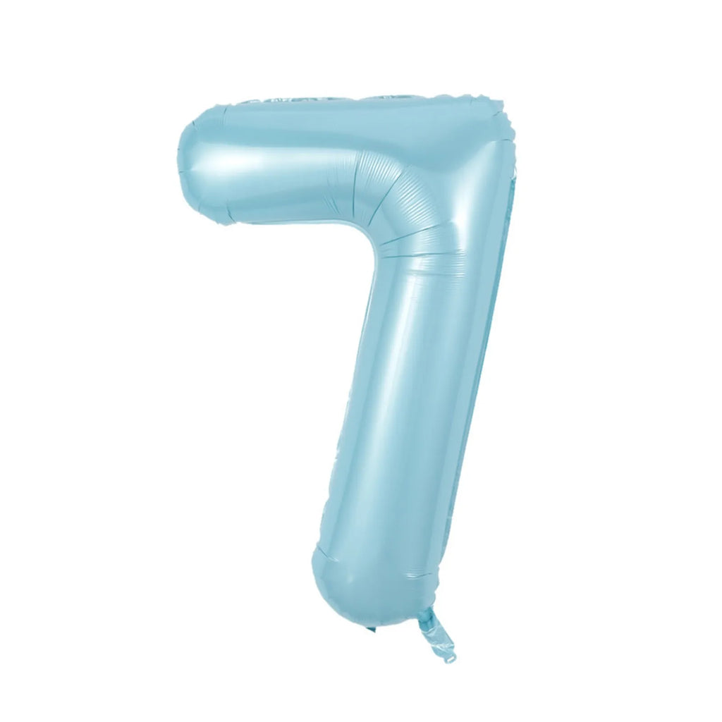 40inch Large Pearl Blue Number Balloons Jungle Safari Birthday Balloon Party Foil Balloon 0 1 2 3 4 5 6 7 8 9 globos Balls Oasis Select H One Size