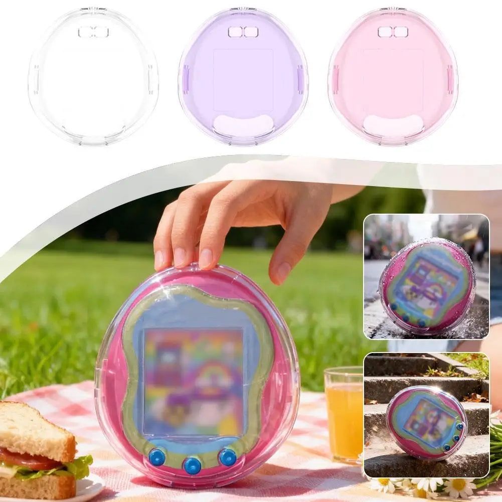 Tamagotchi Uni Clear Hard Shell Case with Keychain | Anti-Scratch