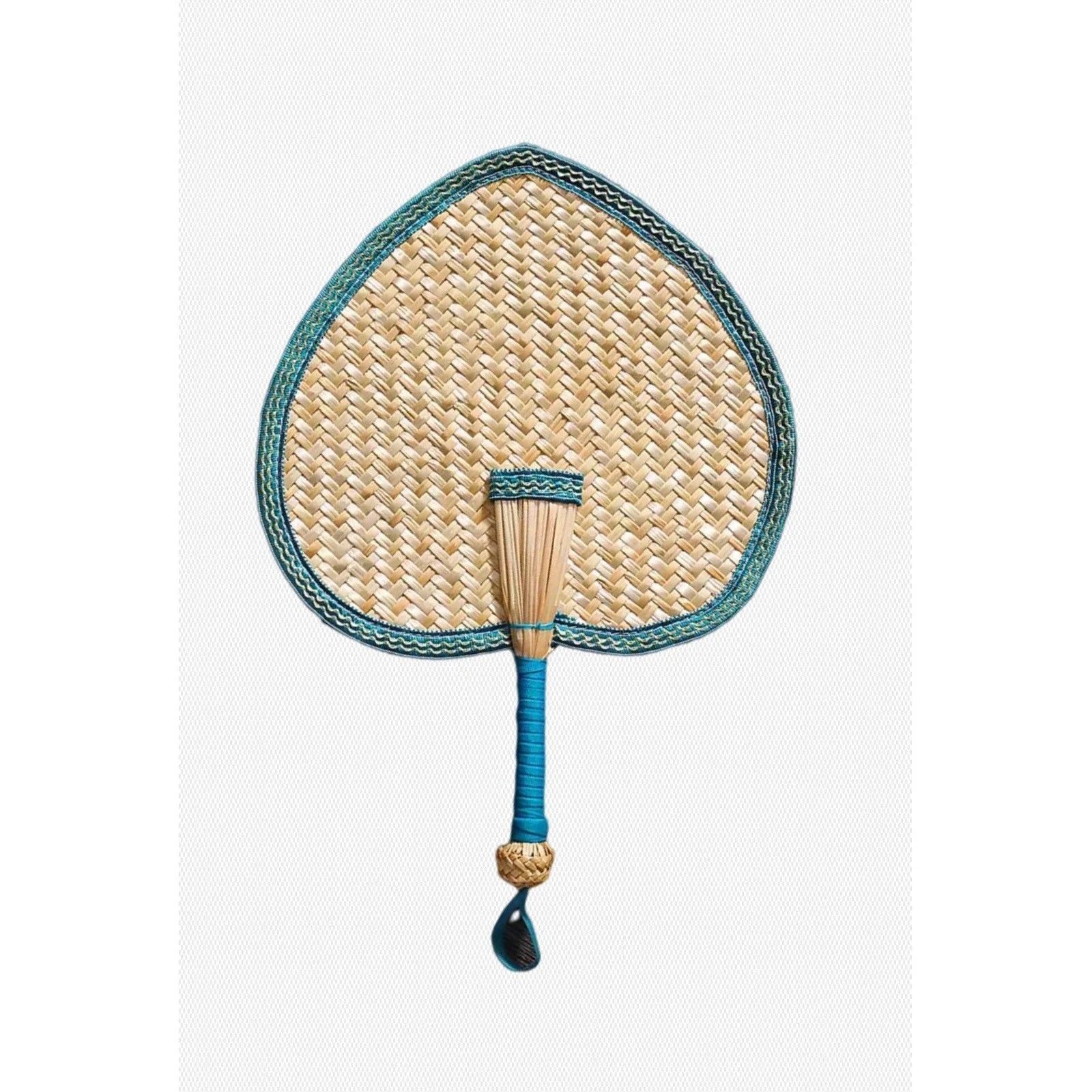 1pc Hand-Woven Woven Straw Hand Fan Old Summer Natural Environmentally Friendly Hand-Woven Fan Decorative Fan For Home Decor Oasis Select