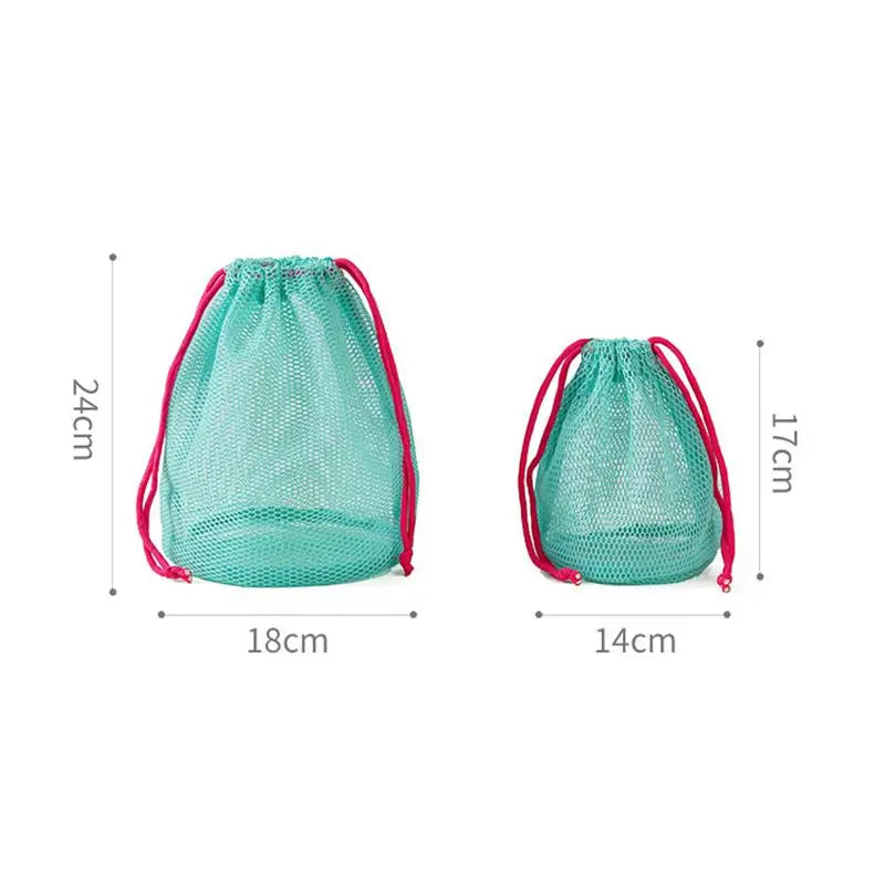 Nylon Mesh Drawstring Pouch – Travel & Cosmetic Organizer
