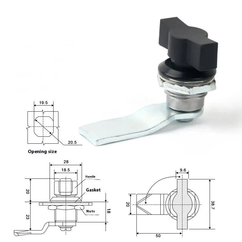 Hot Sale Keyless Cabinet Cam Lock Cylindrical Tongue Lock Garage Distribution Cabinet Door Industrial Lock Handle Lock Tools Oasis Select 01
