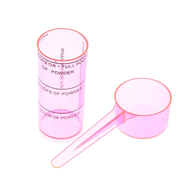 1set 20g Cosmetic Mixing Bowl Set Plastic Dental Wax Cup Measuring Scoop for DIY Face Mask Beauty Tools Oasis Select Pink