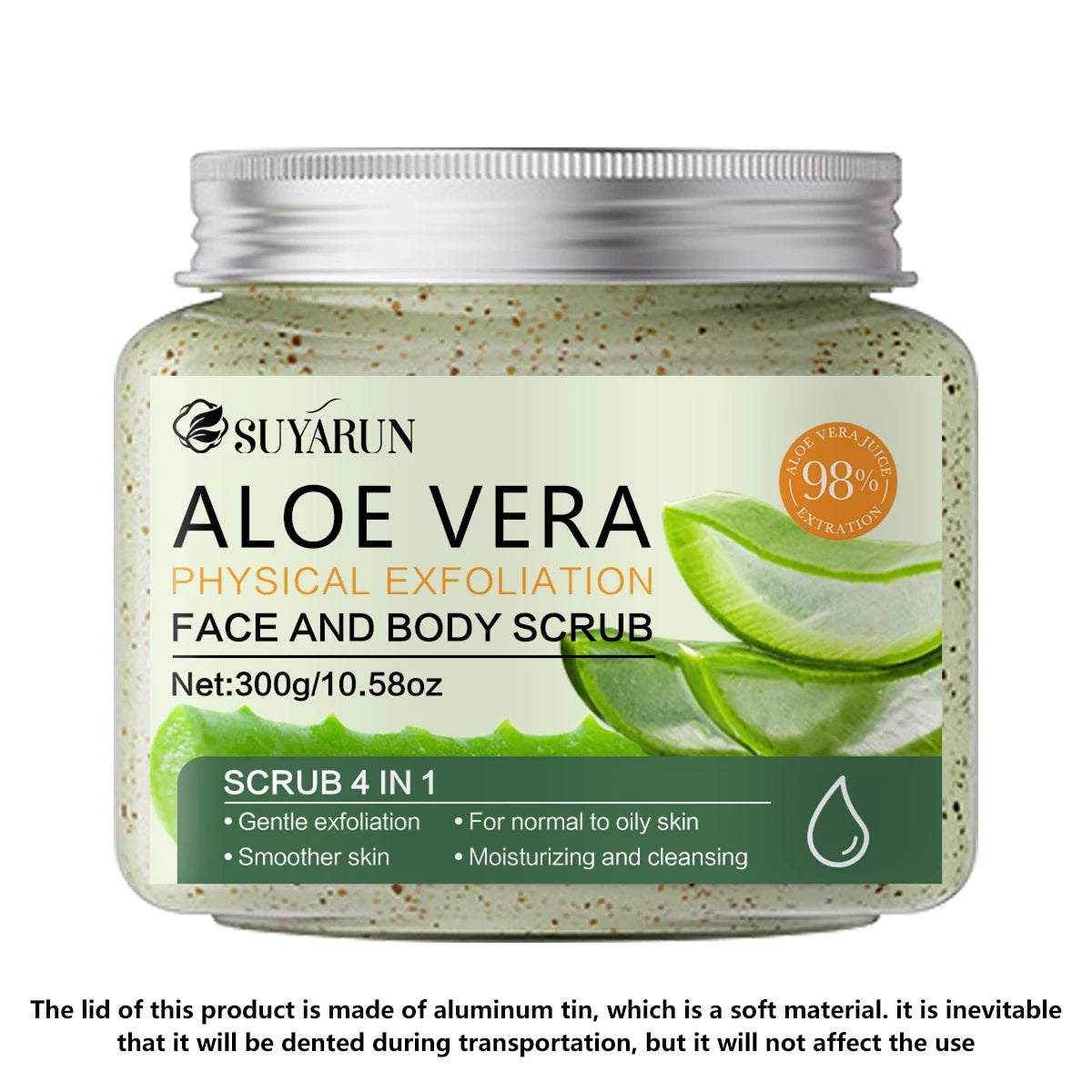 SUYARUN Aloe Vera Exfoliating Scrub – Face & Body 300g Exfoliating Scrub Oasis Select 300g