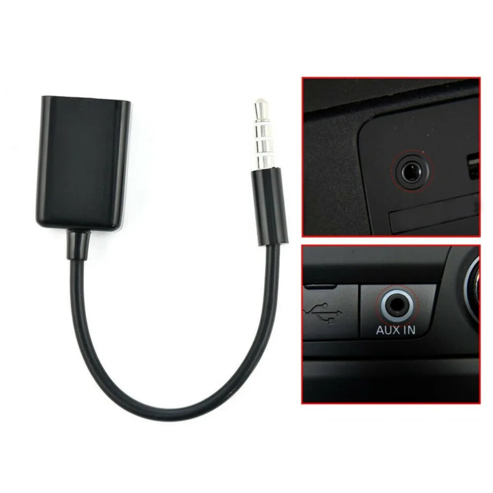 3.5mm Male Usb Female To 3.5mm Car Audio Cable AUX Audio OTG 3.5MM To USB Female Adapter Cable USB 2.0 Female Converter Cable Oasis Select