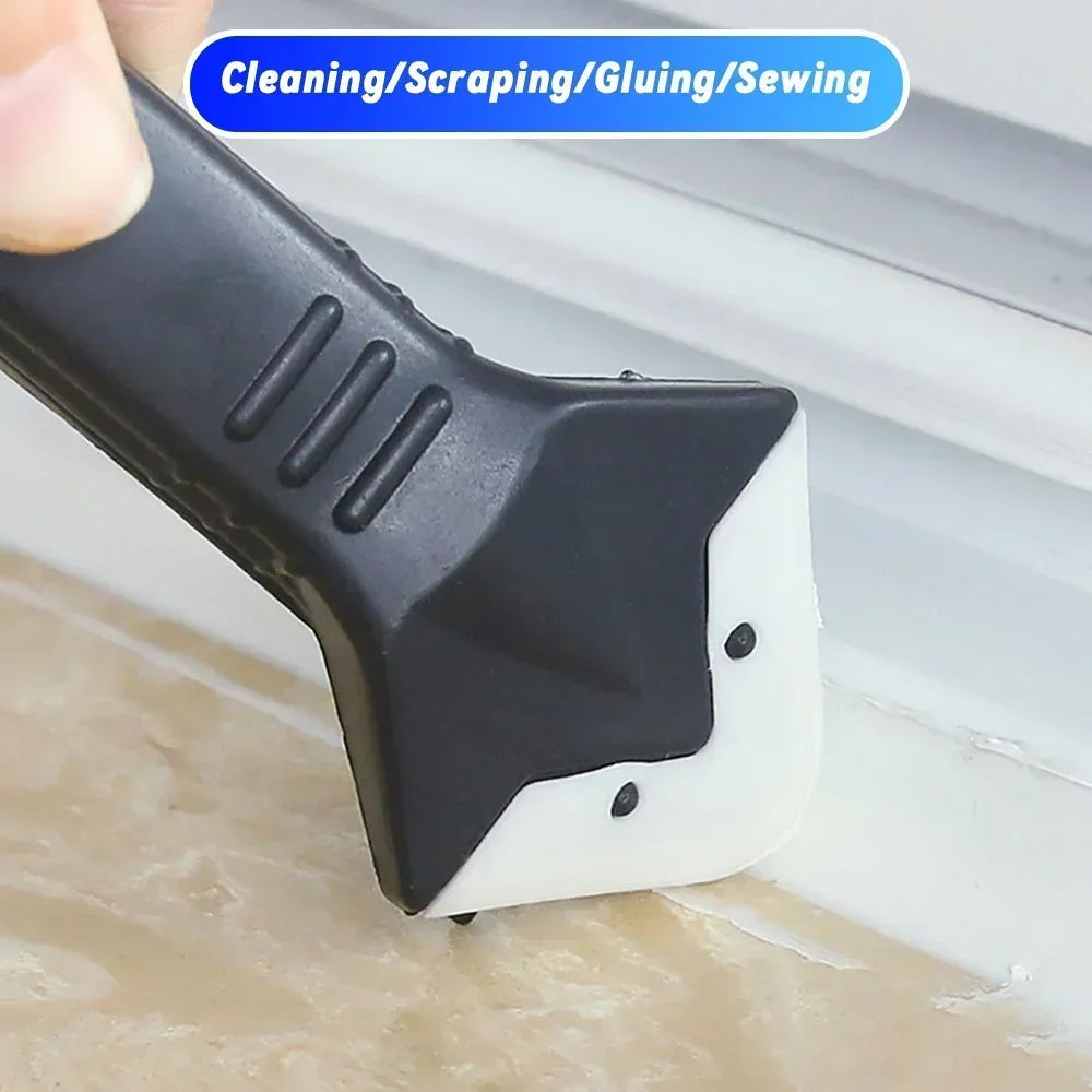 5in1 Silicone Scraper Squeegee Glue Remover Knife Caulking Angle Beauty Crack Trowel Tool Grout Scraper Kit Multifunctional Home Oasis Select