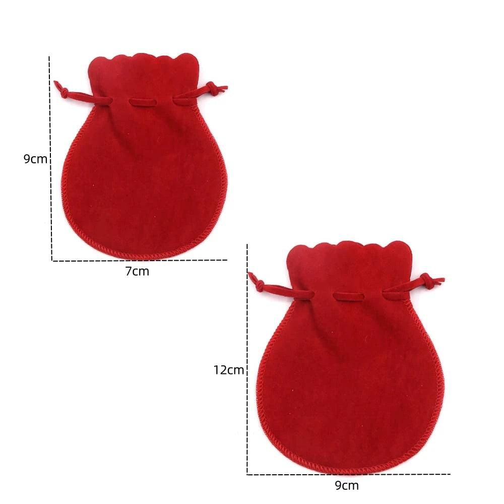 10pcs Small Velvet Jewelry Pouch Drawstring Bags for Gifts Ring Earrings Candy Display Storage Business Selling Packaging Supply Oasis Select