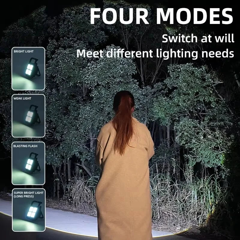 COB Flashlight LED Mini Protable Keychain Lamp High Bright Multifunctional Camping Lamp Outdoor Camping Torch Fishing Work Light Oasis Select