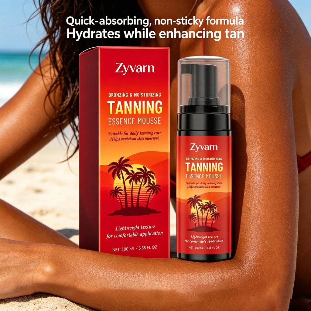 Bronzing Tanning Mousse Sunless Self Tanner Natural Glow Streak Free Hydrating Long Lasting Even Bronze Lightweight Non Sticky Oasis Select