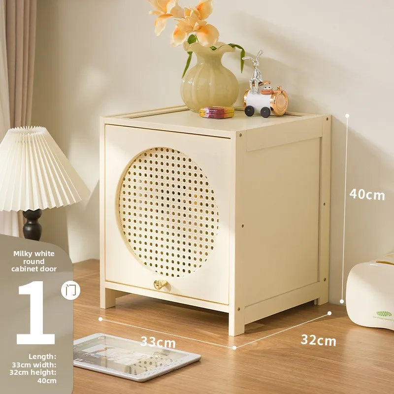 Bookshelf Shelf Floor-to-ceiling bookcase Locker integrated with wall storage Household wood with door Dust-proof display Oasis Select Milky white 1-33