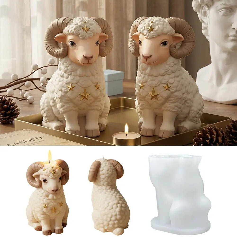 3D Lamb Silicone Mold – DIY Candle, Soap, Resin & Wax Craft