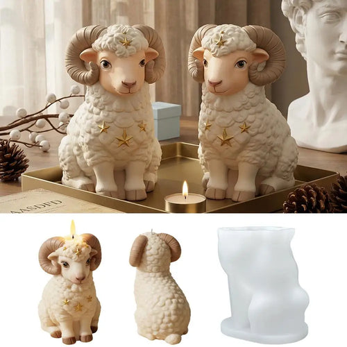 3D Lamb Silicone Mold – DIY Candle, Soap, Resin & Wax Craft Silicone Craft Mold Oasis Select