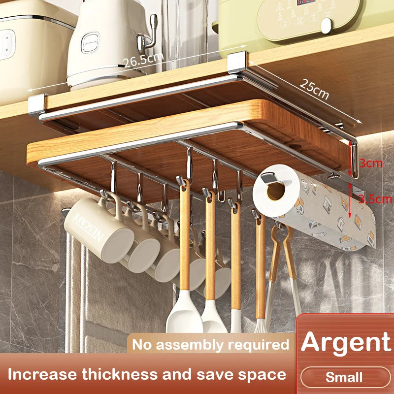 Kitchen Under Cabinet Basket Storage Shelf Cutting Board Rack Kitchen Closet Rack Under Desk Cabinet Office Bathroom Organizers Oasis Select 13