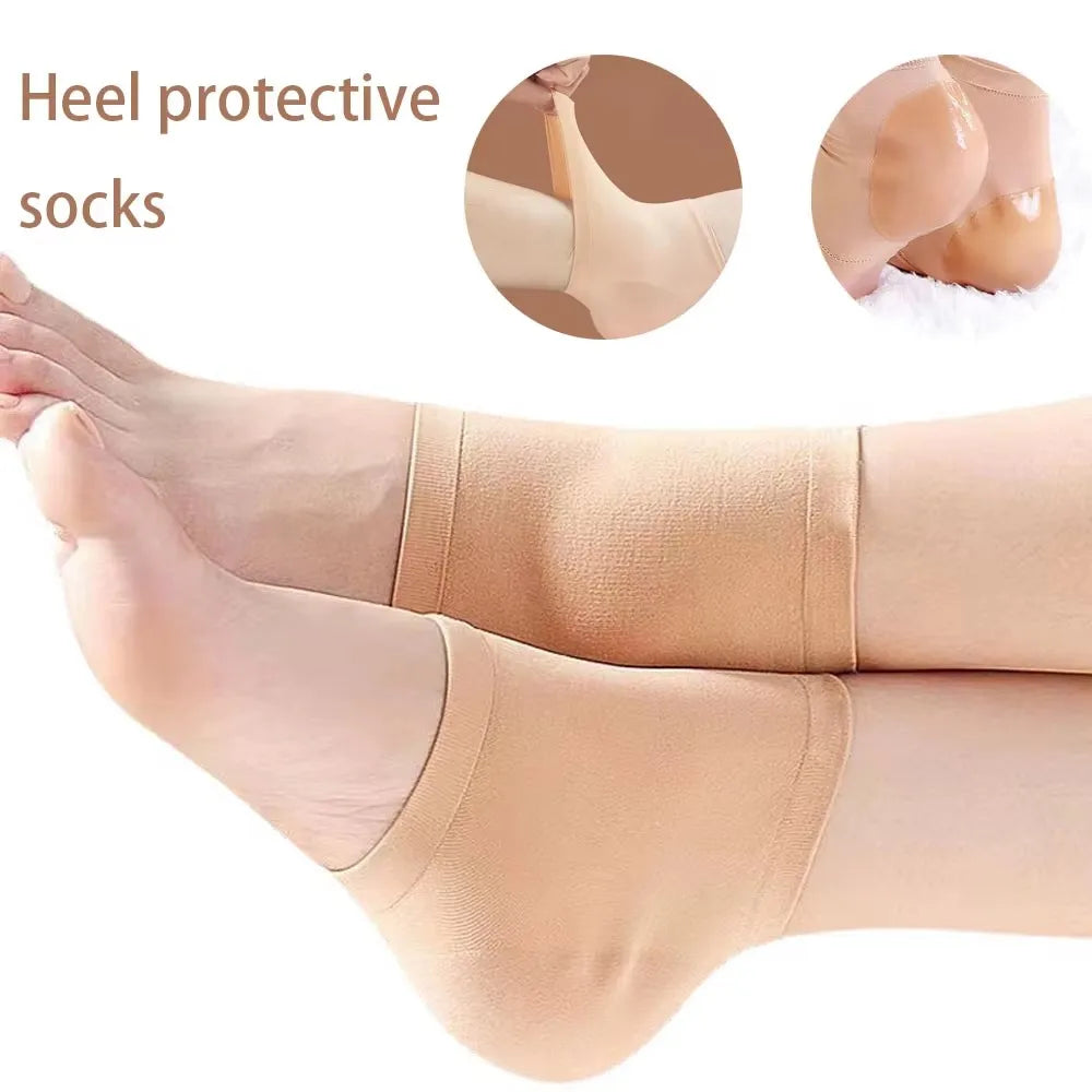 Silicone Gel Heel Cover Sock – Moisturizing & Cushioning Heel Sock Cover Oasis Select
