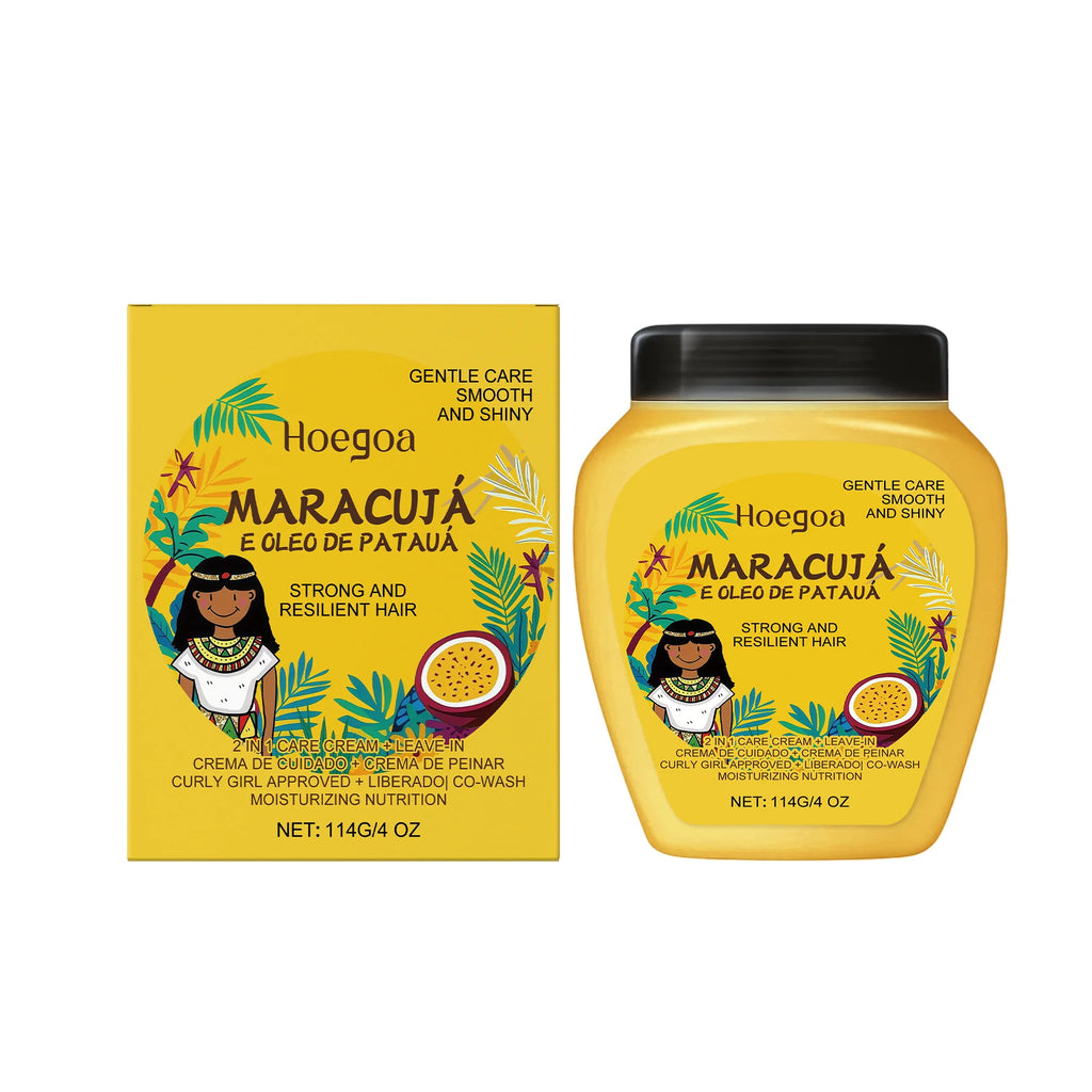 HOEGOA Leave-In Conditioner Cream – Anti-Frizz Deep Repair Leave-In Conditioner Oasis Select Passion Fruit