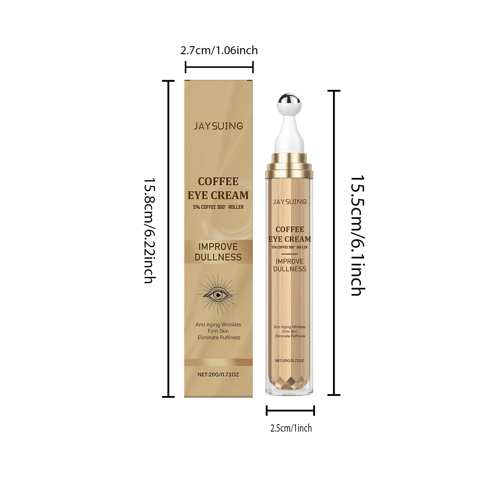 Caffeine Roller Eye Cream – Dark Circles & Puffiness Relief Roller Eye Cream Oasis Select