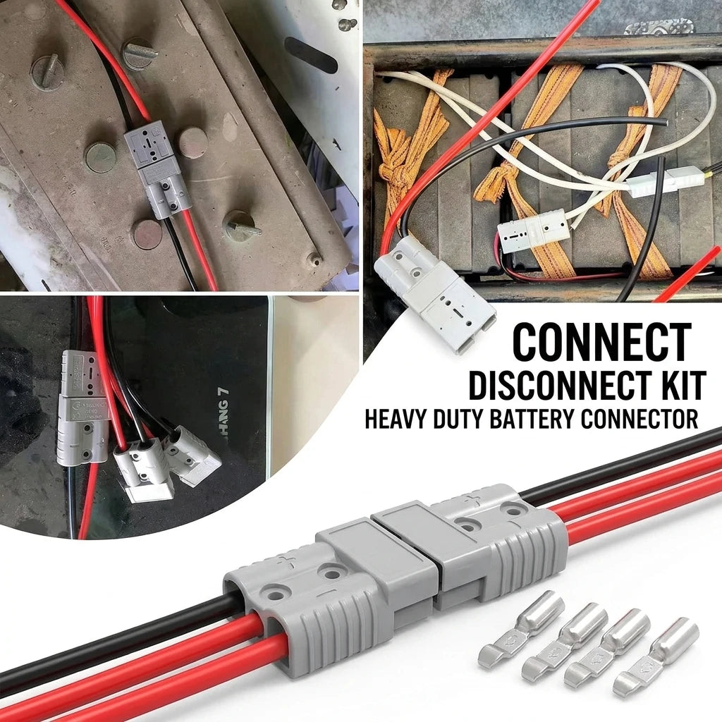 1 Pack Battery Fast Connection Disconnection Connector 50A 175A 350A 600V Winch Wiring Plug for Automotive Electrical Use Oasis Select