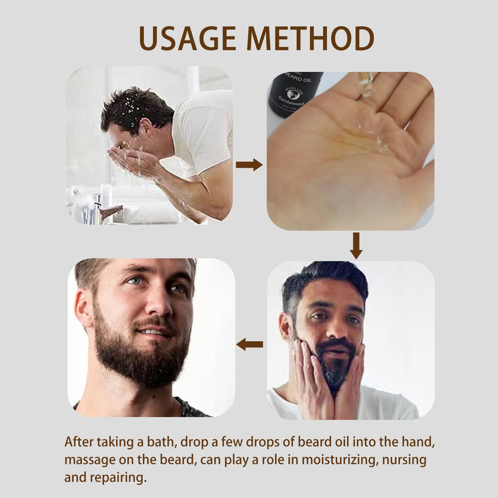 YURHERSU Beard Growth Oil – Soft, Thick & Smooth 30ml Beard Growth Oil Oasis Select