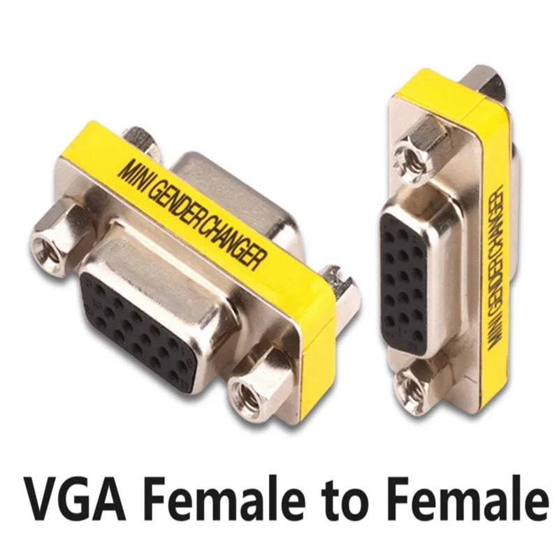 VGA 15Pin DB9 9Pin Male to Male/Female to Female/Male to Female Mini Gender Changer Adapter RS232 Serial plug Com Connector Oasis Select VGA FF