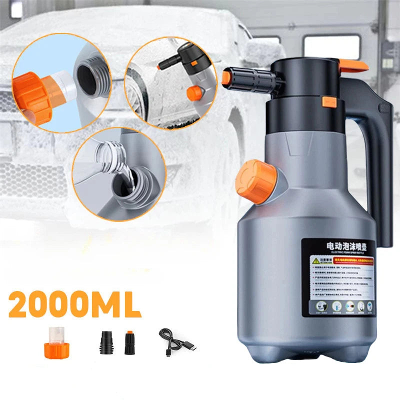 2L Professional Electric Foam Sprayer Motorized Handheld High Pressure Snow Foam Car Wash Sprayer For Car Wash Accessories Oasis Select