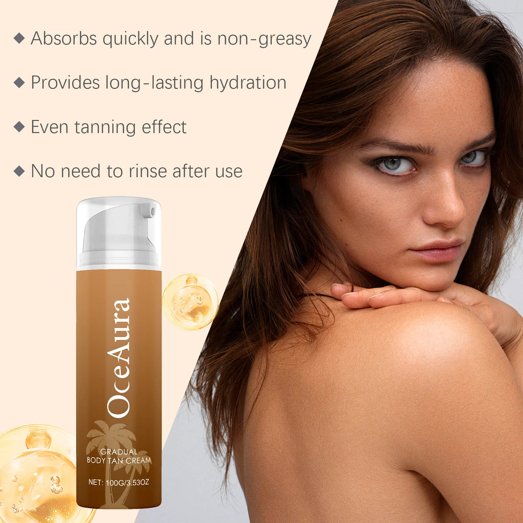 Self Tanning Cream Accelerator Booster for Face Body Sunbed Cream Even Skin Tone Prevent Sunburn Bronzer Sunless Tanning Product Oasis Select