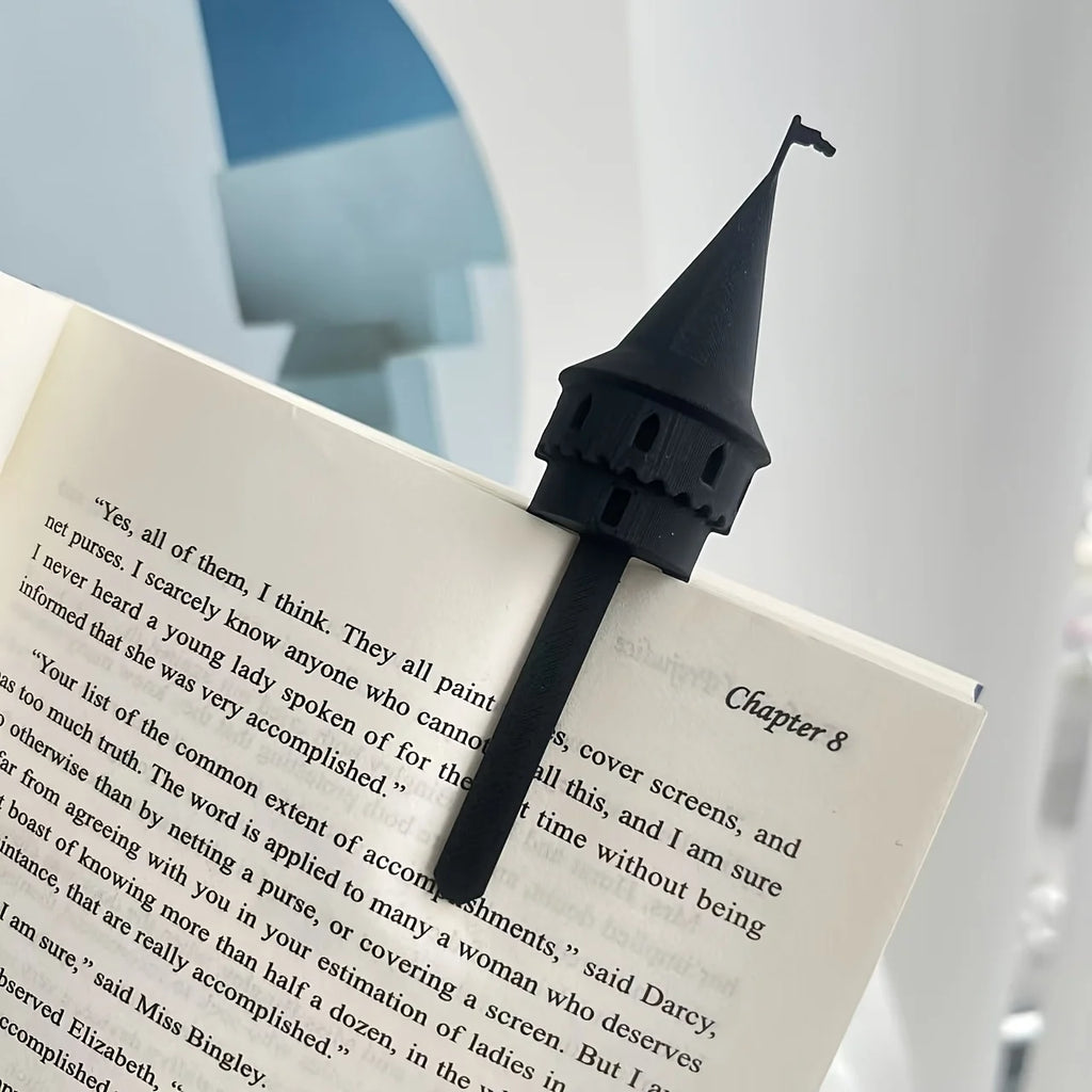Magic Castle Spire Bookmarks Home Creative Page Stand Books Decor Cute Novelty Reading Accessories Desktop Ornaments Party Gifts Oasis Select black
