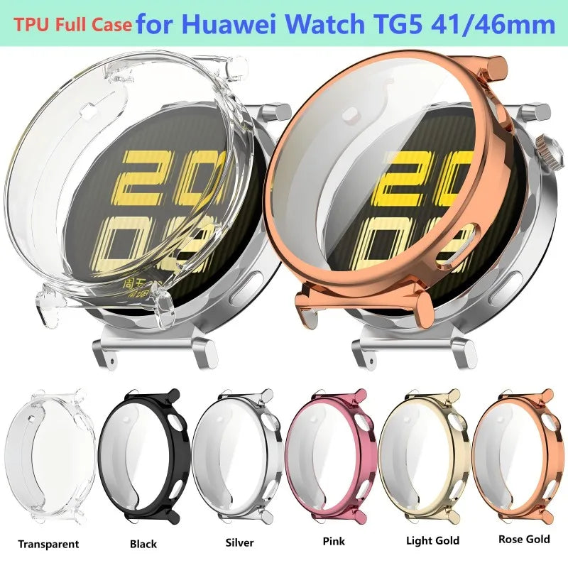 TPU Full Case for Huawei Watch GT5 46mm & 41mm Screen Protector Smartwatch Case Cover Oasis Select